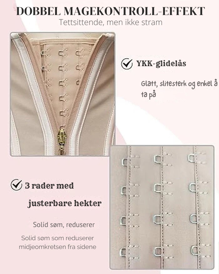 Nordyx™Midjeformende shapewear med justerbare skulderstropper og effektiv magestøtte