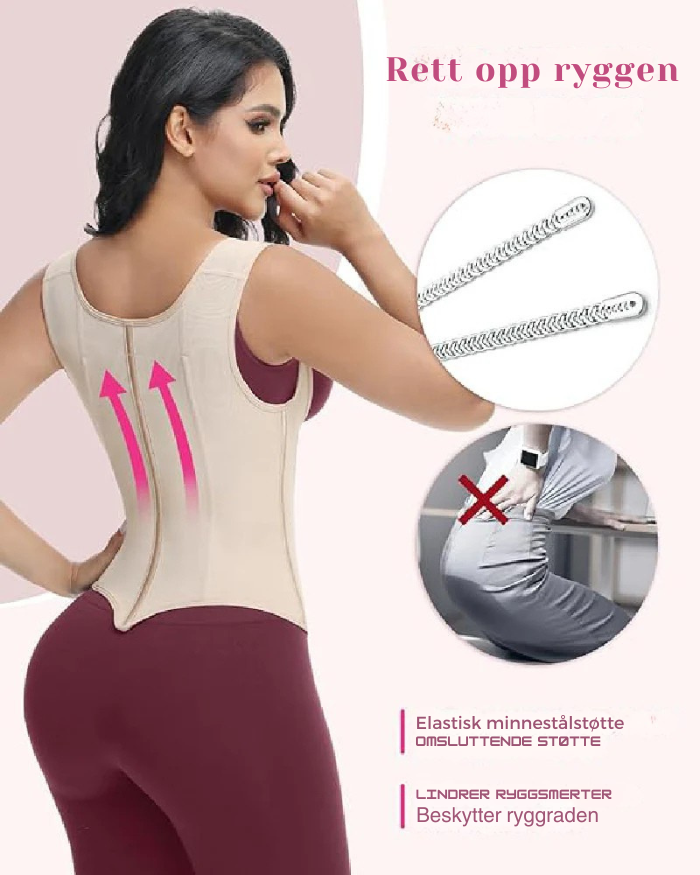 Nordyx™Midjeformende shapewear med justerbare skulderstropper og effektiv magestøtte