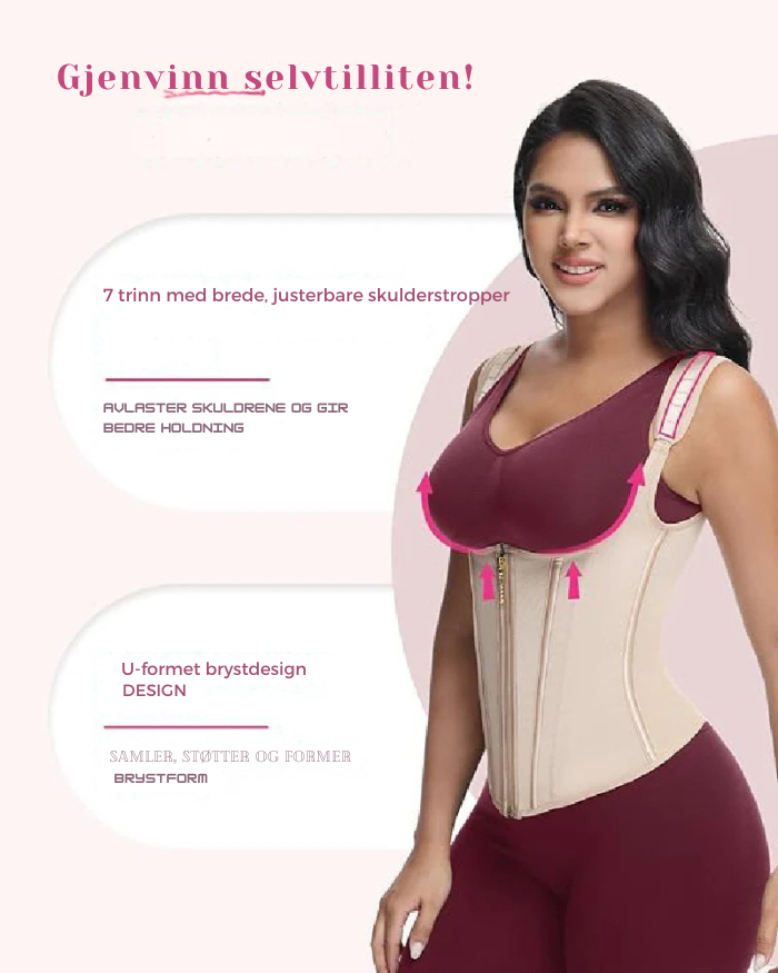 Nordyx™Midjeformende shapewear med justerbare skulderstropper og effektiv magestøtte
