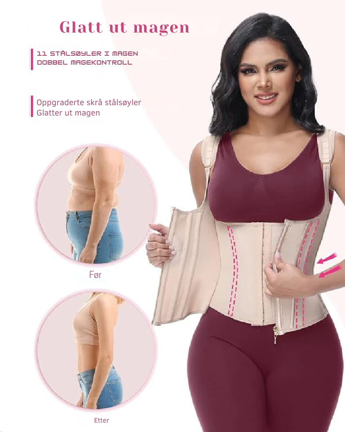 Nordyx™Midjeformende shapewear med justerbare skulderstropper og effektiv magestøtte