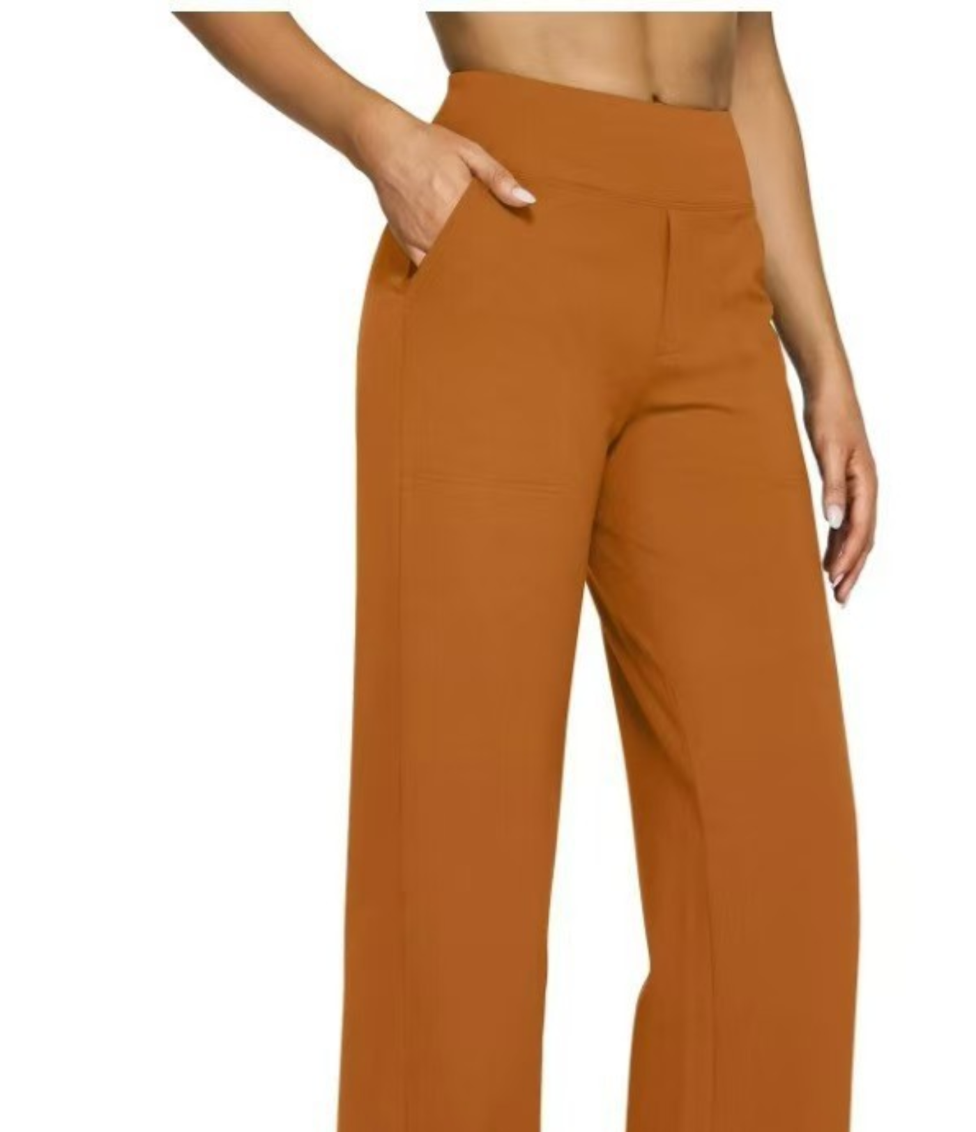 Nordyx™Høytlivs vide bukser til arbeid og yoga med lommer