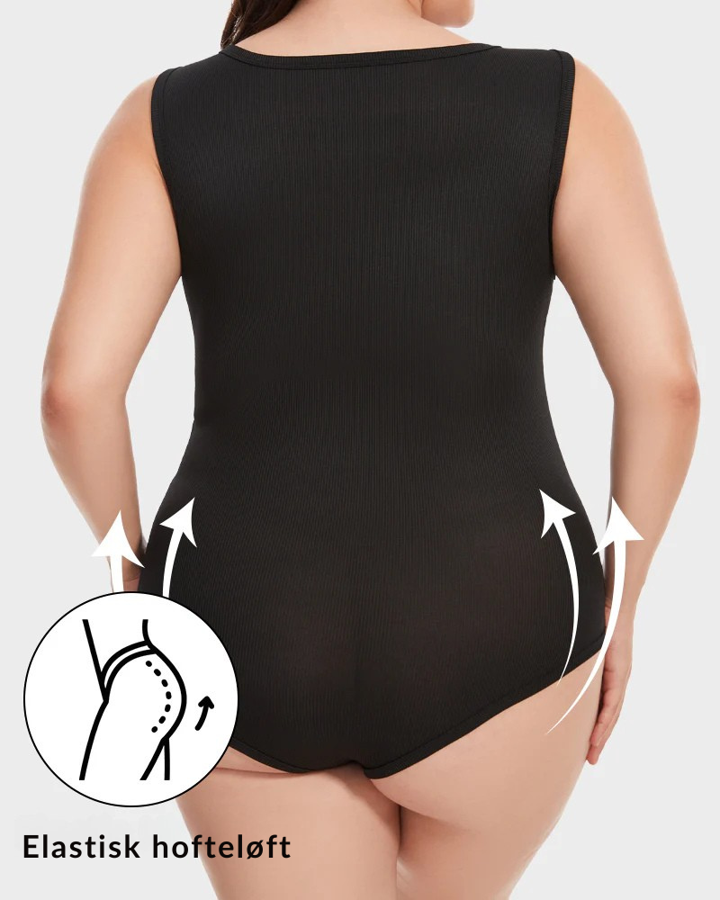 Nordyx™Ribbestrikket body med firkantet utringning