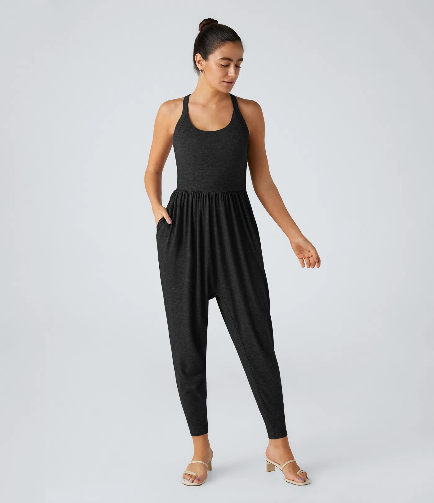 Nordyx™ Avslappet buksedress med U-hals og lommer – Easy Peezy Edition