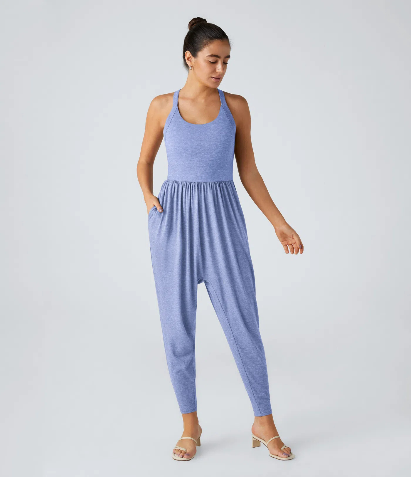 Nordyx™ Avslappet buksedress med U-hals og lommer – Easy Peezy Edition