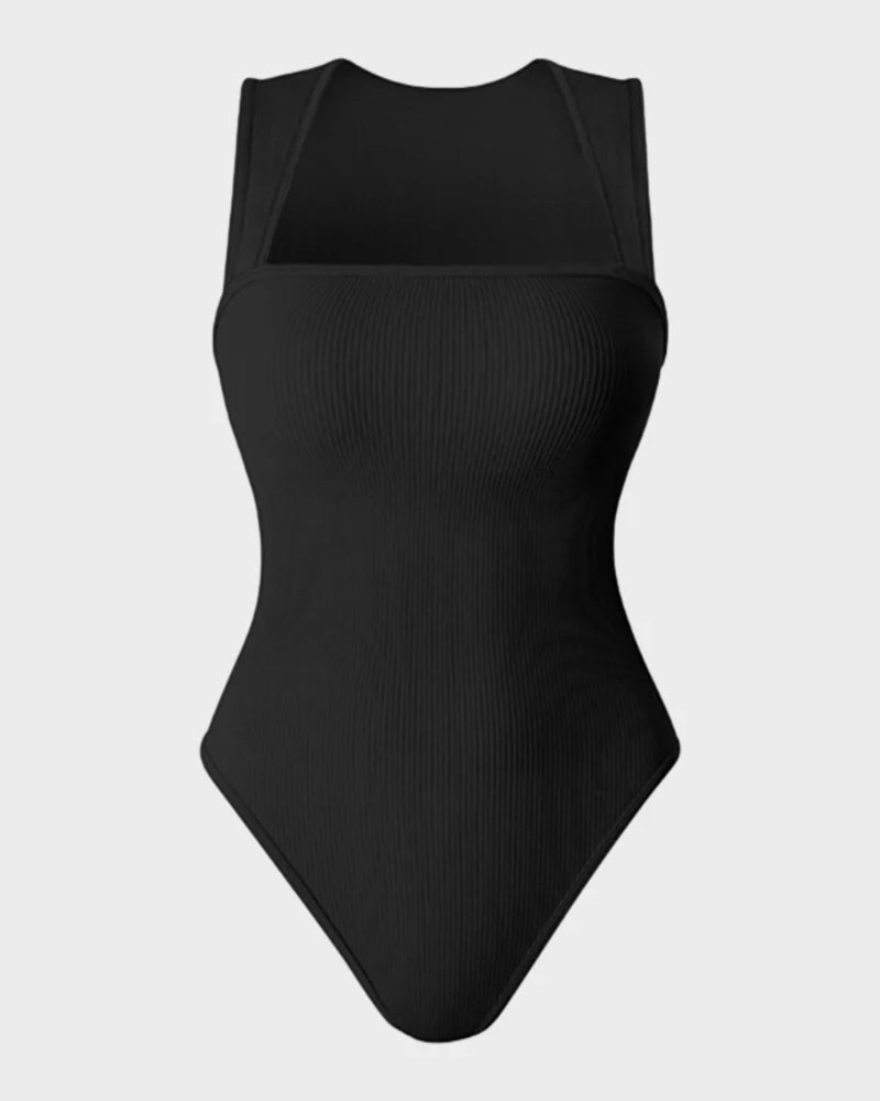 Nordyx™Ribbestrikket body med firkantet utringning