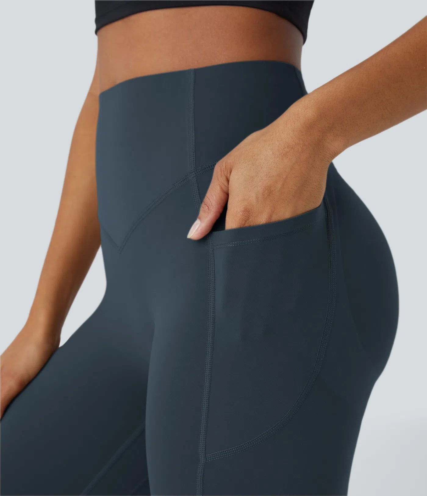 Nordyx UltraSculpt™ Høytlivs Scrunch Rumpeløftende Treningsleggings med Magekontroll og Lommer