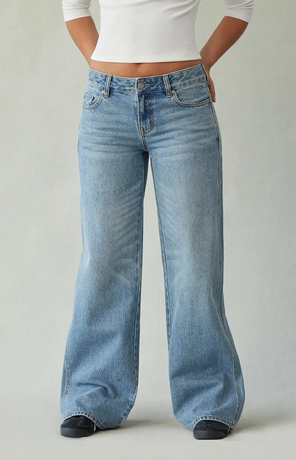 Nordyx™Lav midje baggy jeans