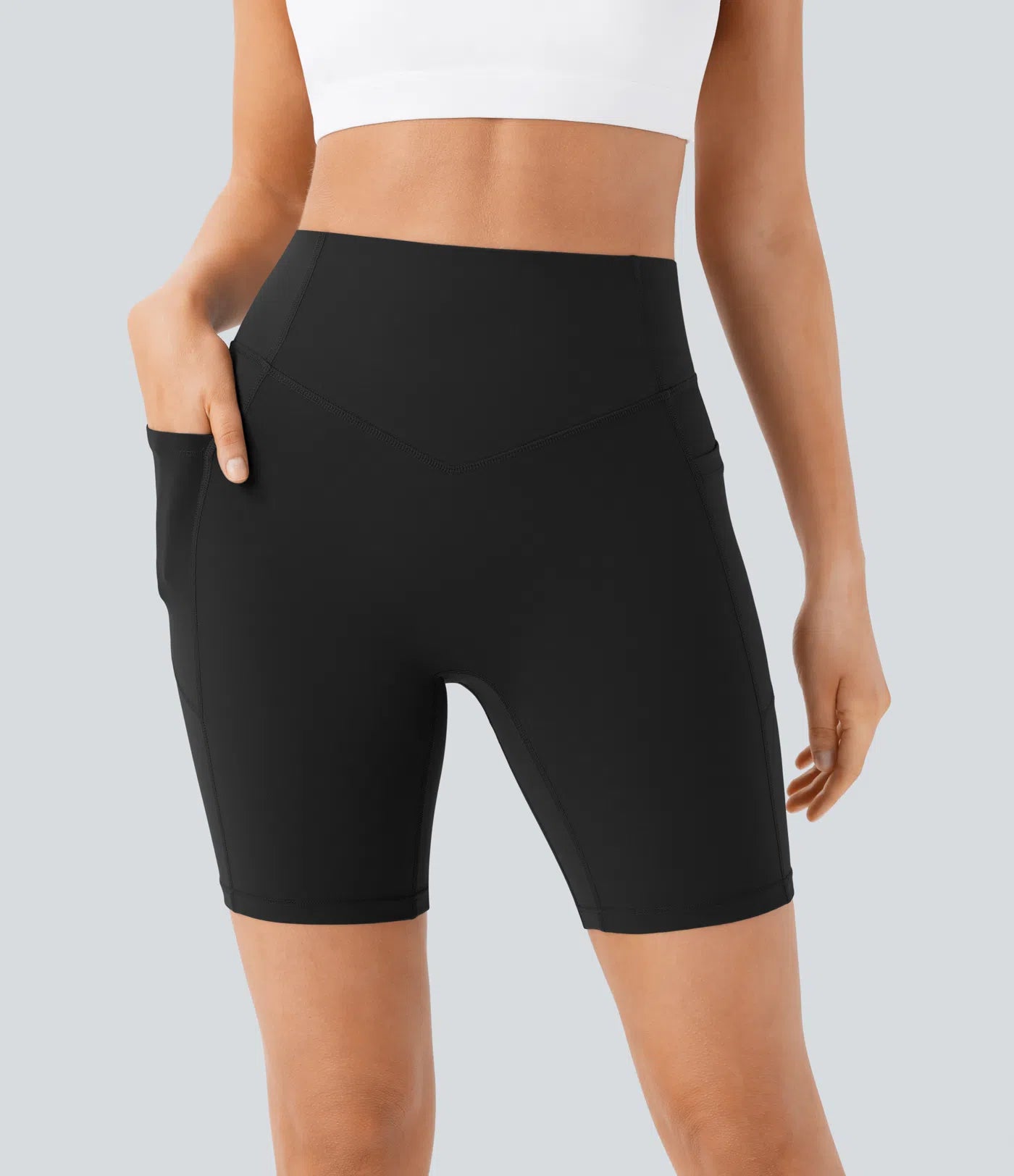 Nordyx UltraSculpt™ Høyt Liv, Rumpeformende & Magekontrollerende Treningssykkelshorts med Sidelomme