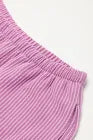 Nordyx™  Ribbestrikket loungessett med løs T-skjorte og shorts med lommer