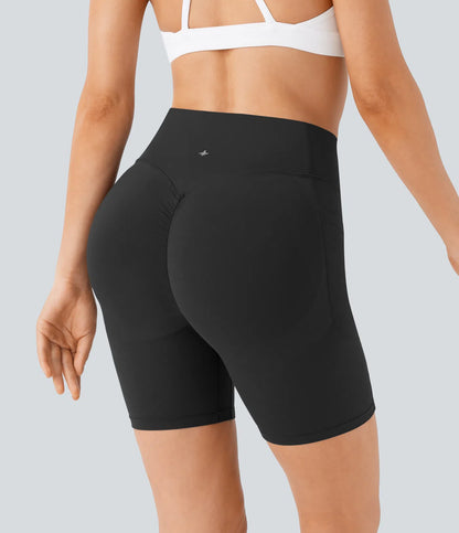 Nordyx UltraSculpt™ Høyt Liv, Rumpeformende & Magekontrollerende Treningssykkelshorts med Sidelomme