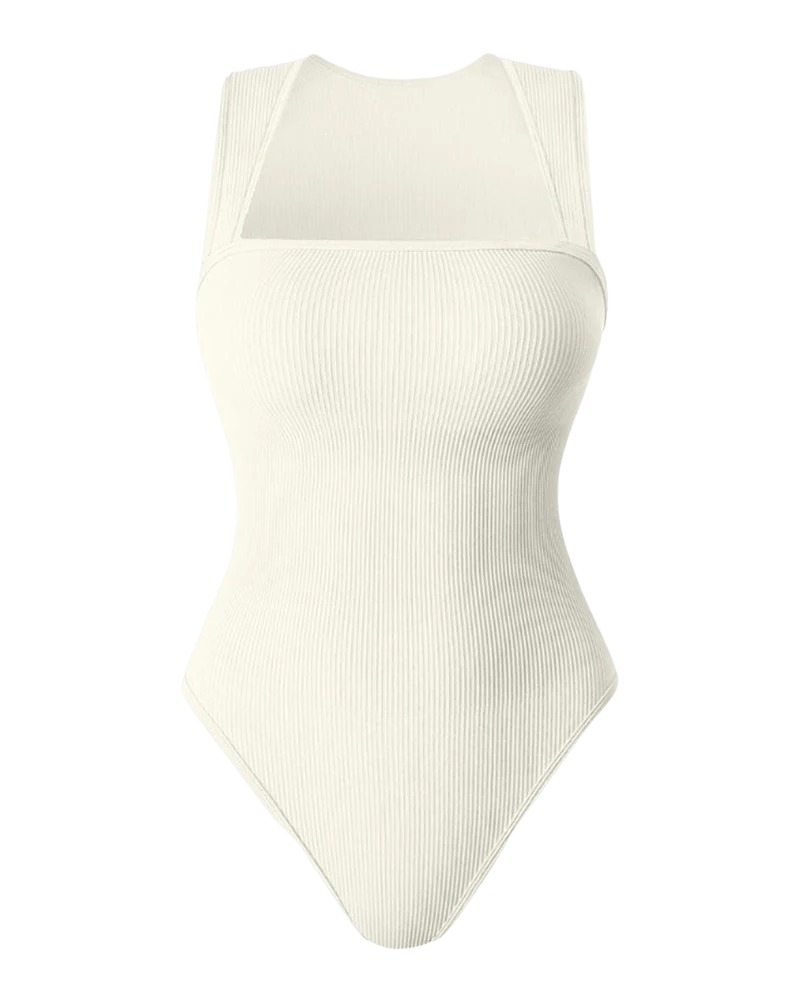 Nordyx™Ribbestrikket body med firkantet utringning