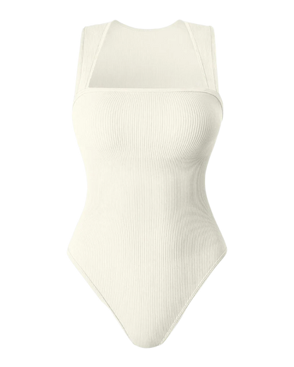 Nordyx™Ribbestrikket body med firkantet utringning