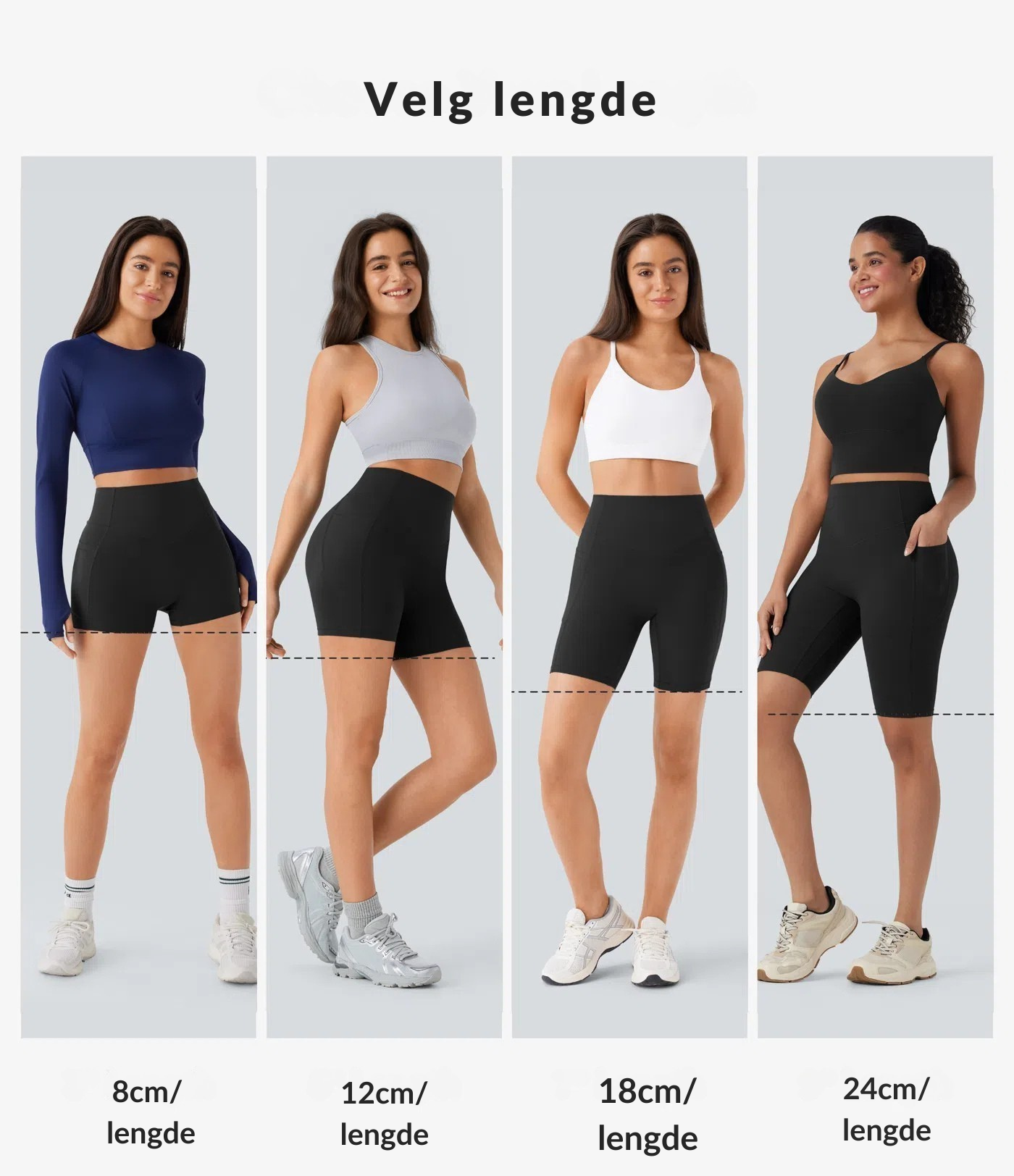 Nordyx UltraSculpt™ Høyt Liv, Rumpeformende & Magekontrollerende Treningssykkelshorts med Sidelomme
