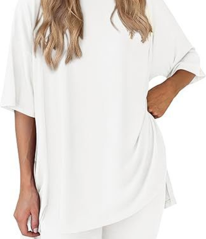 Nordyx™ Sommer loungesett i to deler Oversized skjorte og matchende sykkelshorts