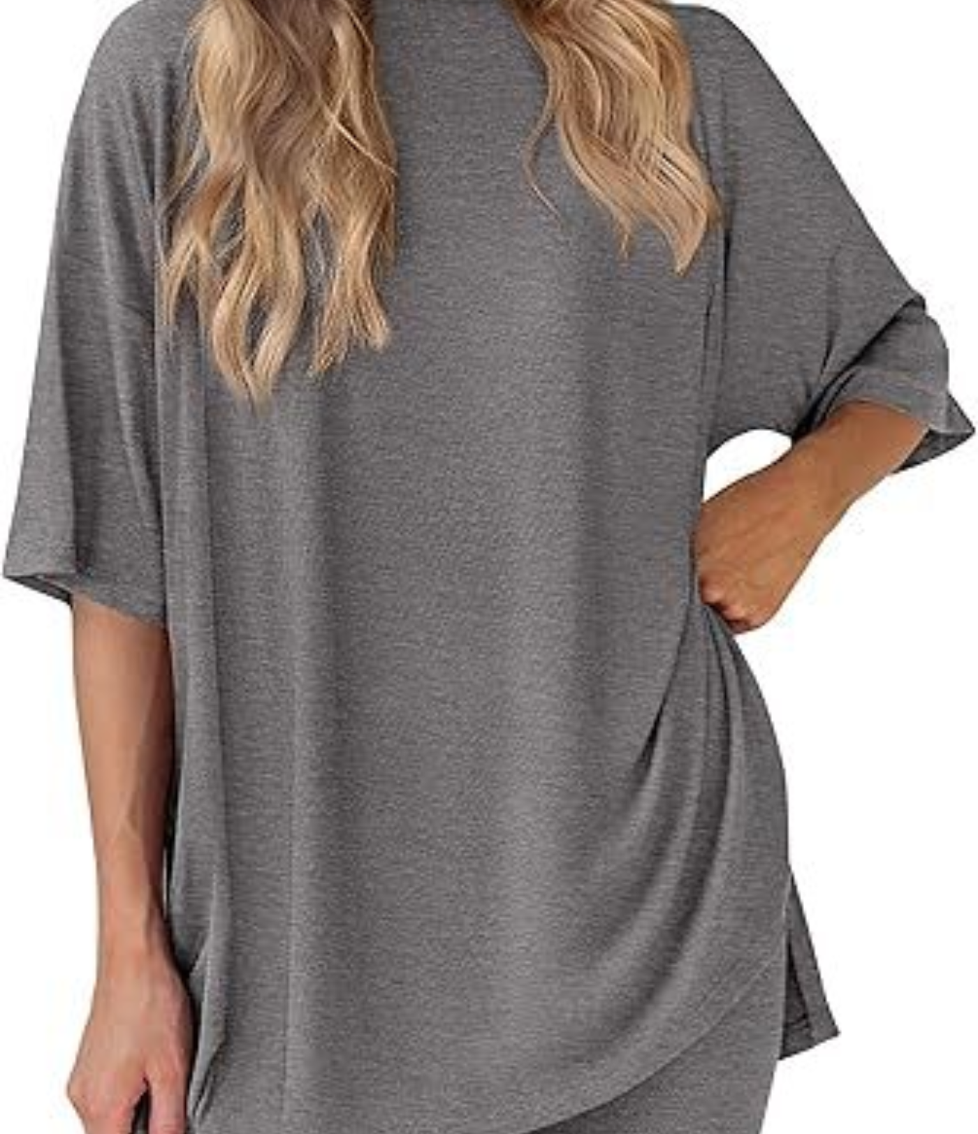 Nordyx™ Sommer loungesett i to deler Oversized skjorte og matchende sykkelshorts