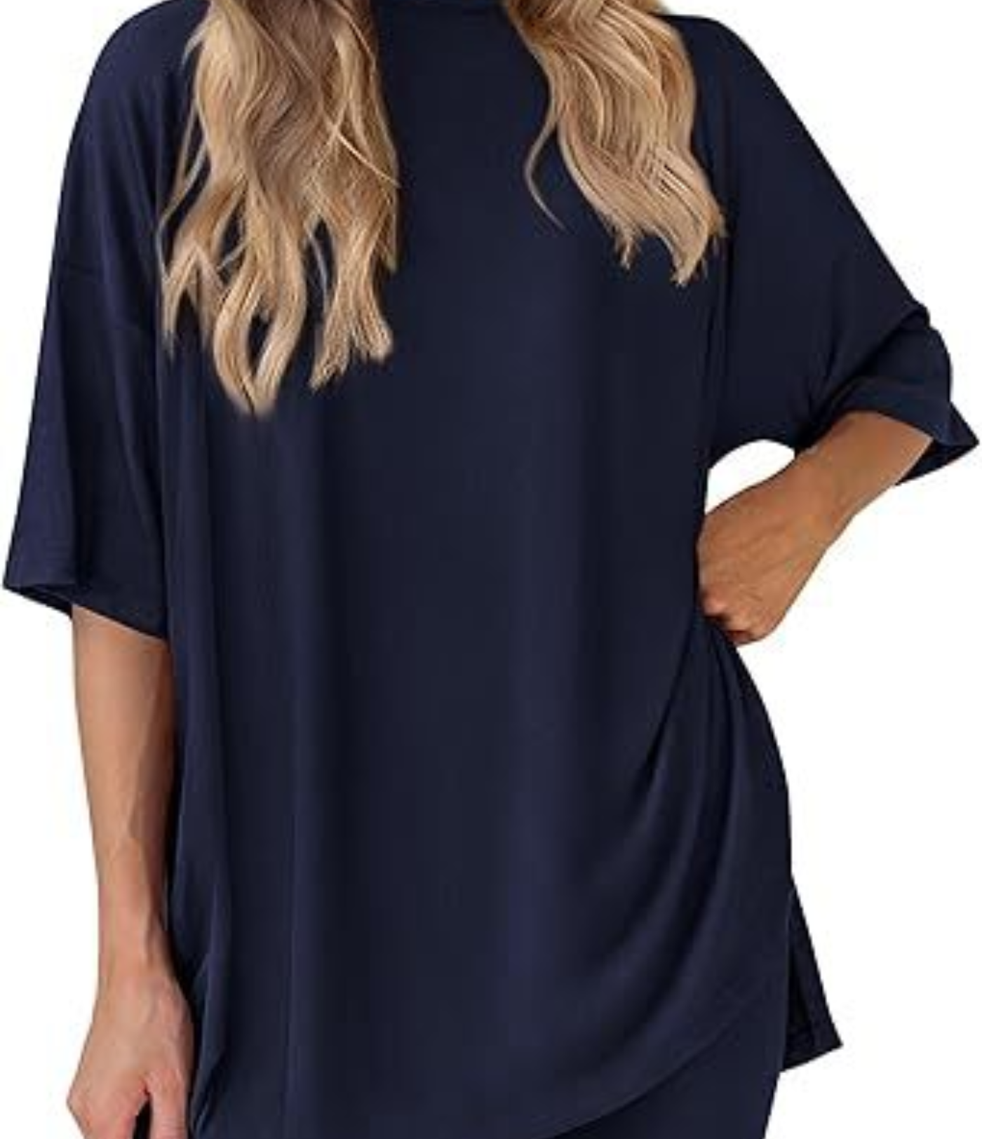 Nordyx™ Sommer loungesett i to deler Oversized skjorte og matchende sykkelshorts