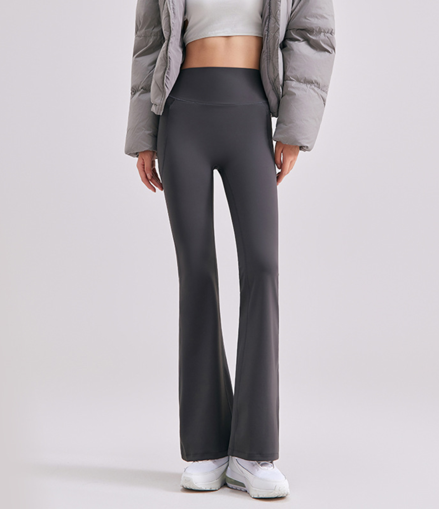 Formende høytlivs bootcut-leggings med lommer