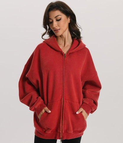 Nordyx™Den daglige oversized-hettegenseren med dobbeltglidelås