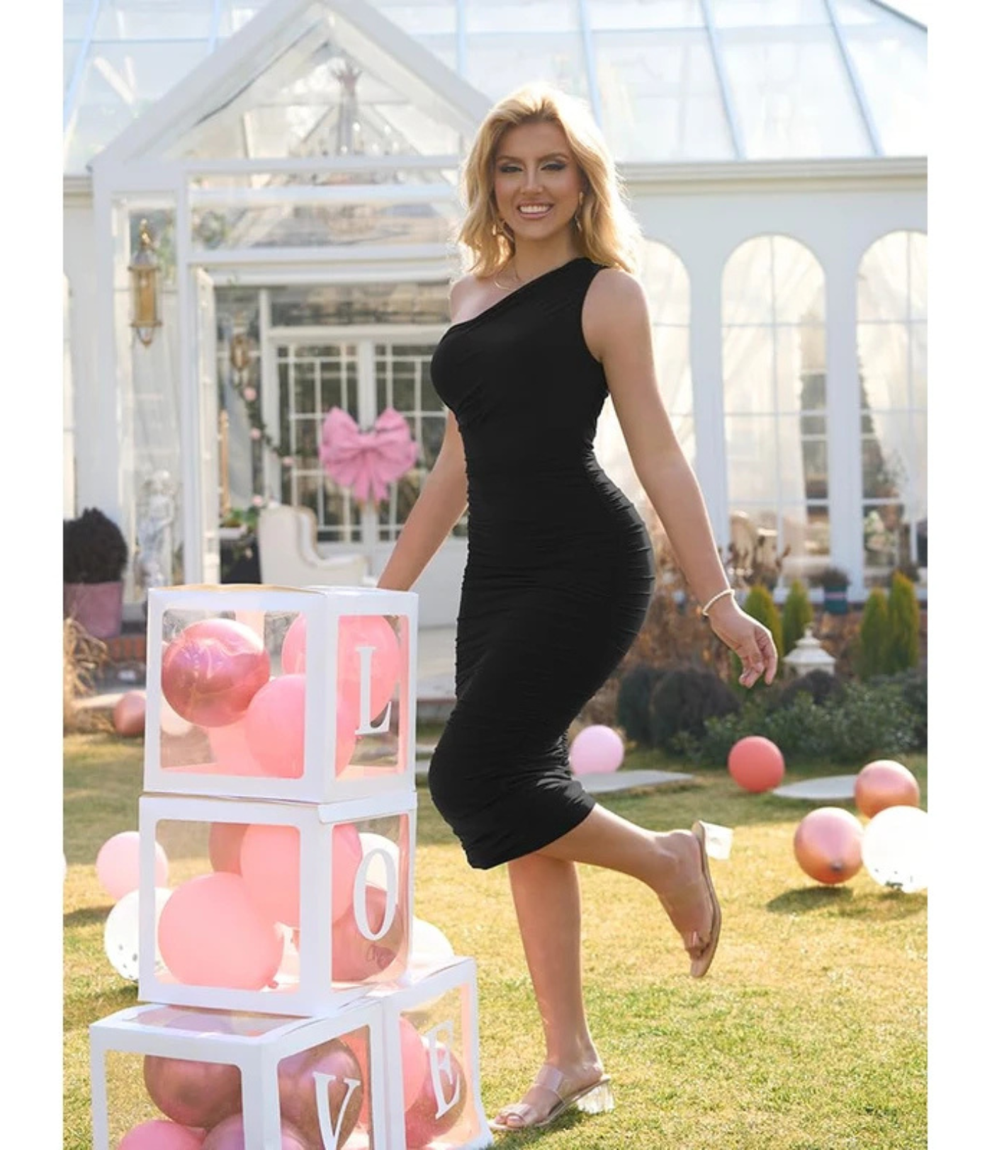 Nordyx™En- skulder ermeløs midi-kjole