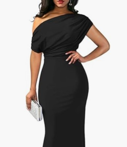 Nordyx™Elegant ermeløs skulder lang formell kjole