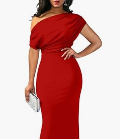 Nordyx™Elegant ermeløs skulder lang formell kjole