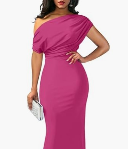 Nordyx™Elegant ermeløs skulder lang formell kjole