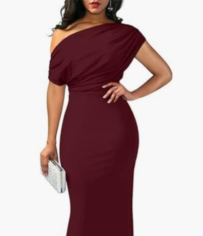 Nordyx™Elegant ermeløs skulder lang formell kjole