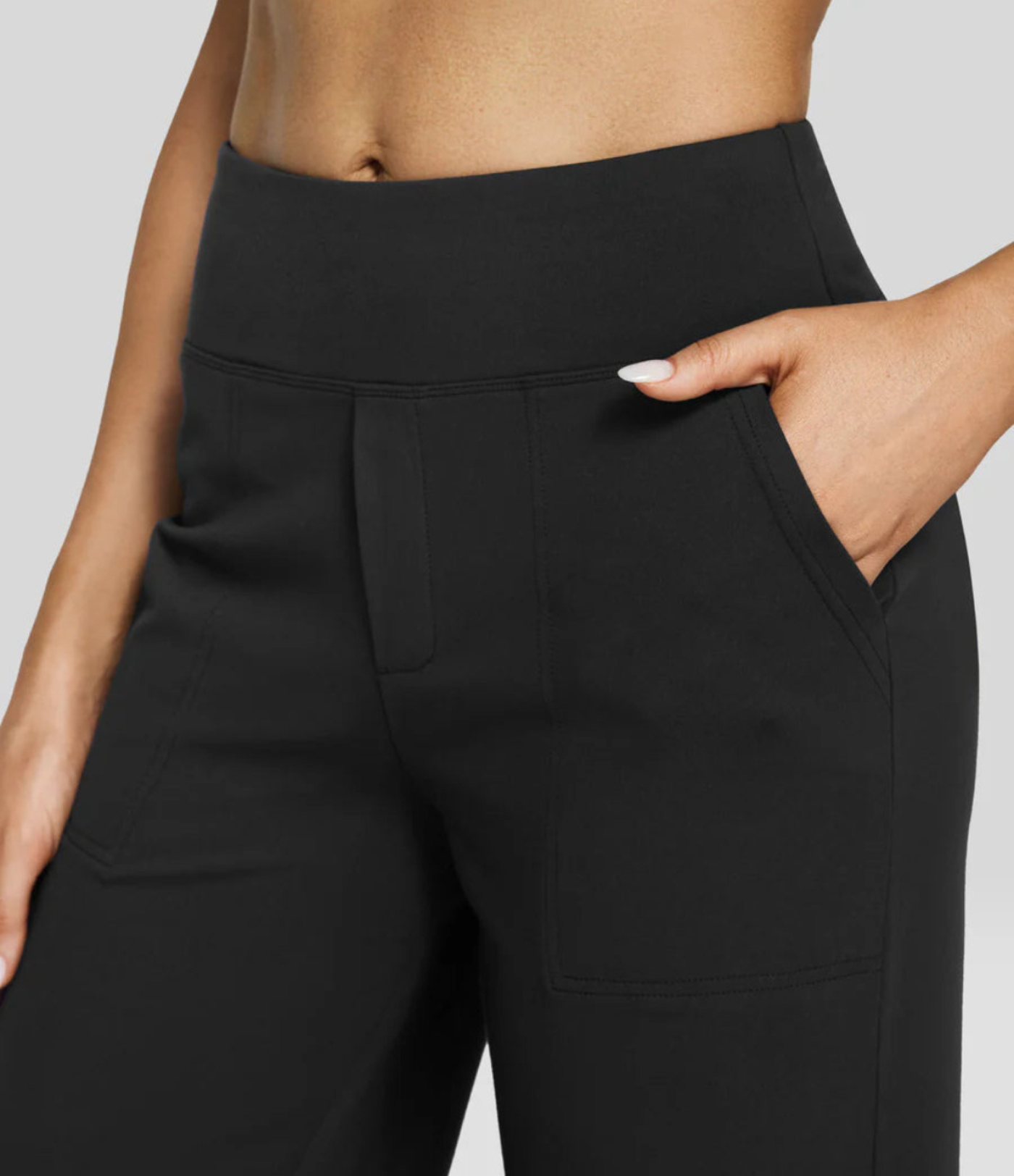 Nordyx™Høytlivs vide bukser til arbeid og yoga med lommer