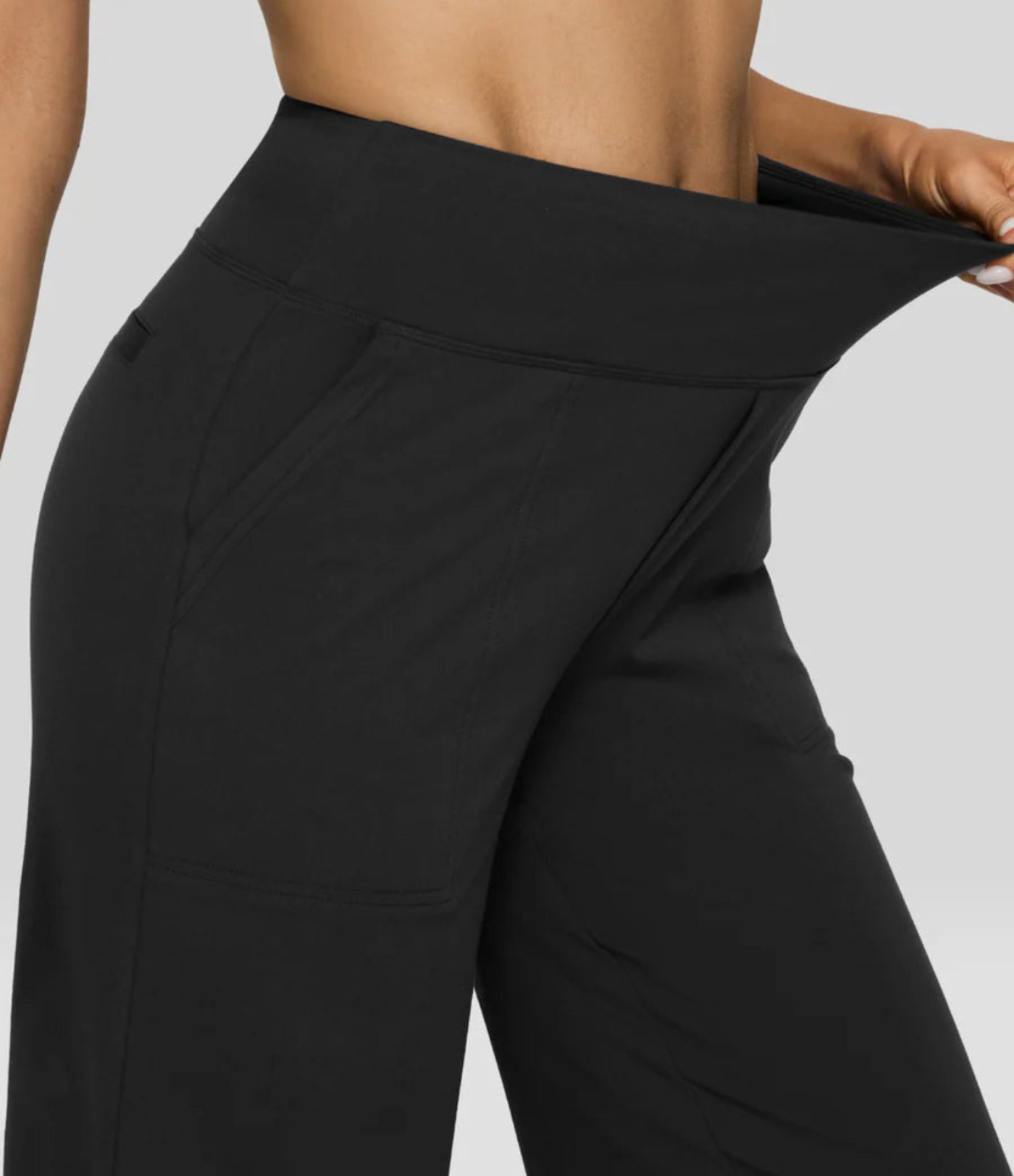 Nordyx™Høytlivs vide bukser til arbeid og yoga med lommer