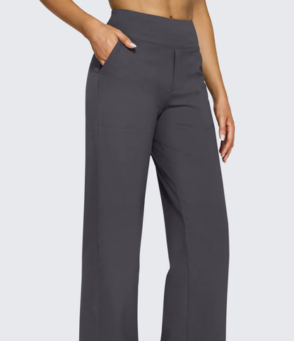 Nordyx™Høytlivs vide bukser til arbeid og yoga med lommer