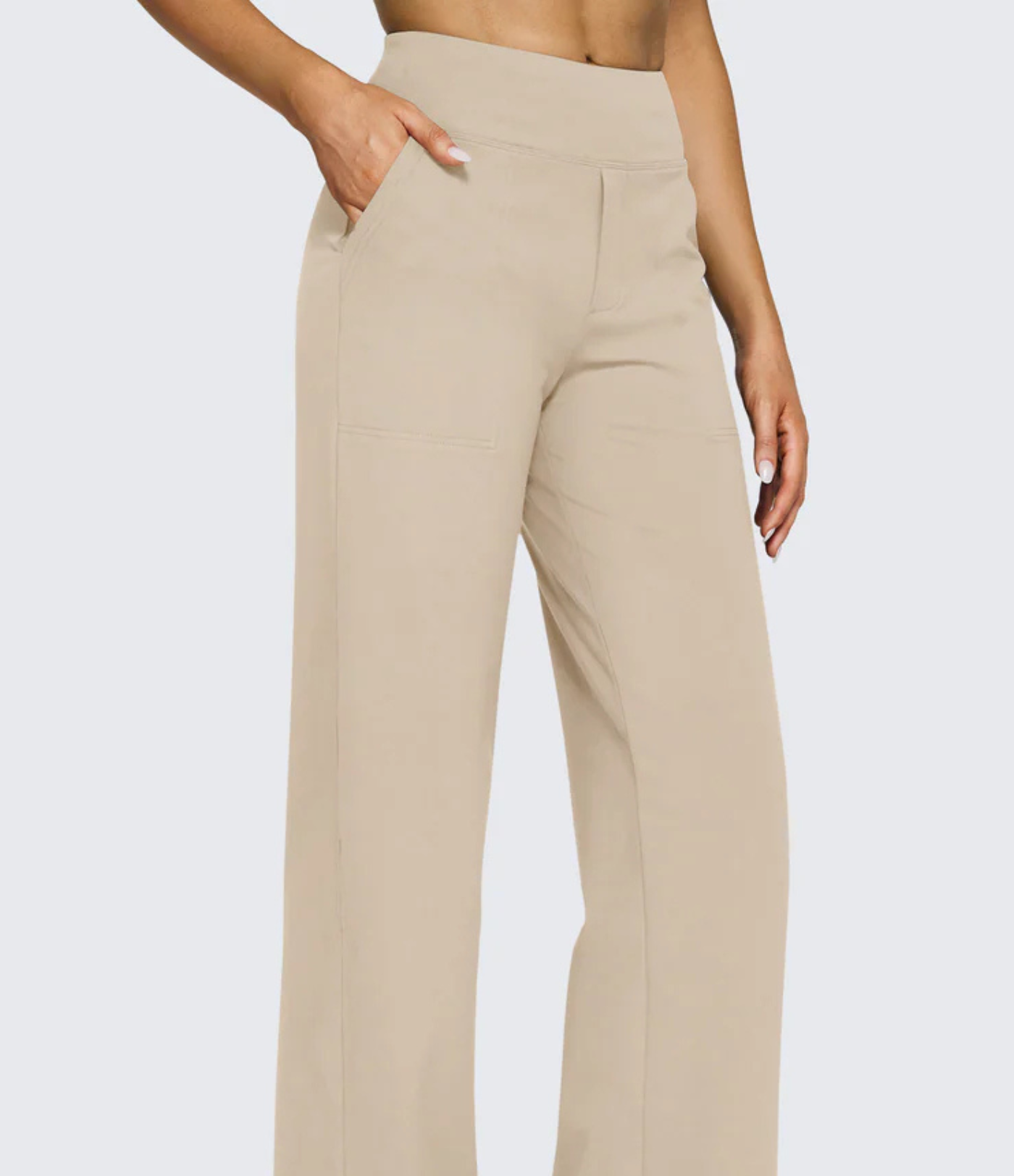 Nordyx™Høytlivs vide bukser til arbeid og yoga med lommer