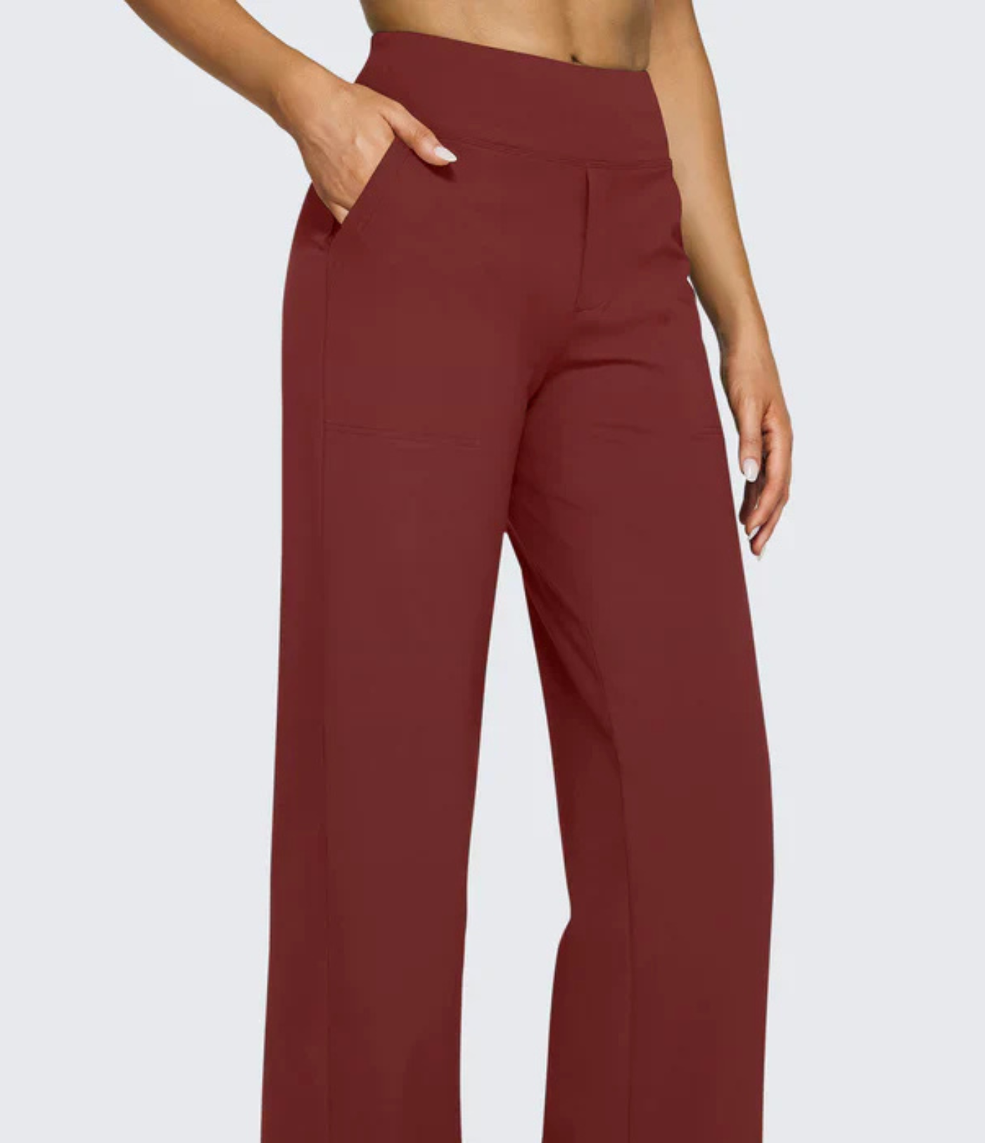 Nordyx™Høytlivs vide bukser til arbeid og yoga med lommer