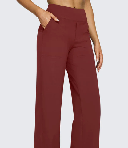 Nordyx™Høytlivs vide bukser til arbeid og yoga med lommer