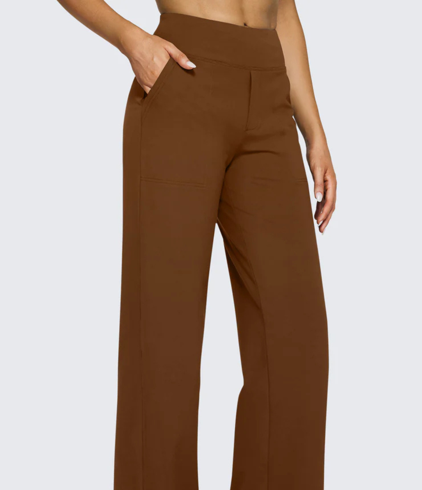 Nordyx™Høytlivs vide bukser til arbeid og yoga med lommer