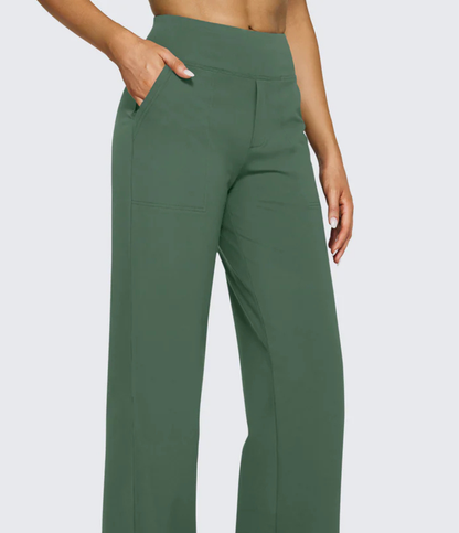 Nordyx™Høytlivs vide bukser til arbeid og yoga med lommer