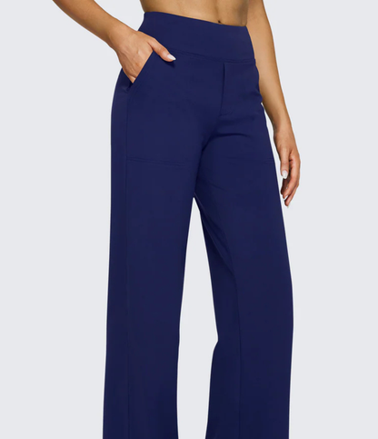 Nordyx™Høytlivs vide bukser til arbeid og yoga med lommer