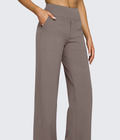 Nordyx™Høytlivs vide bukser til arbeid og yoga med lommer