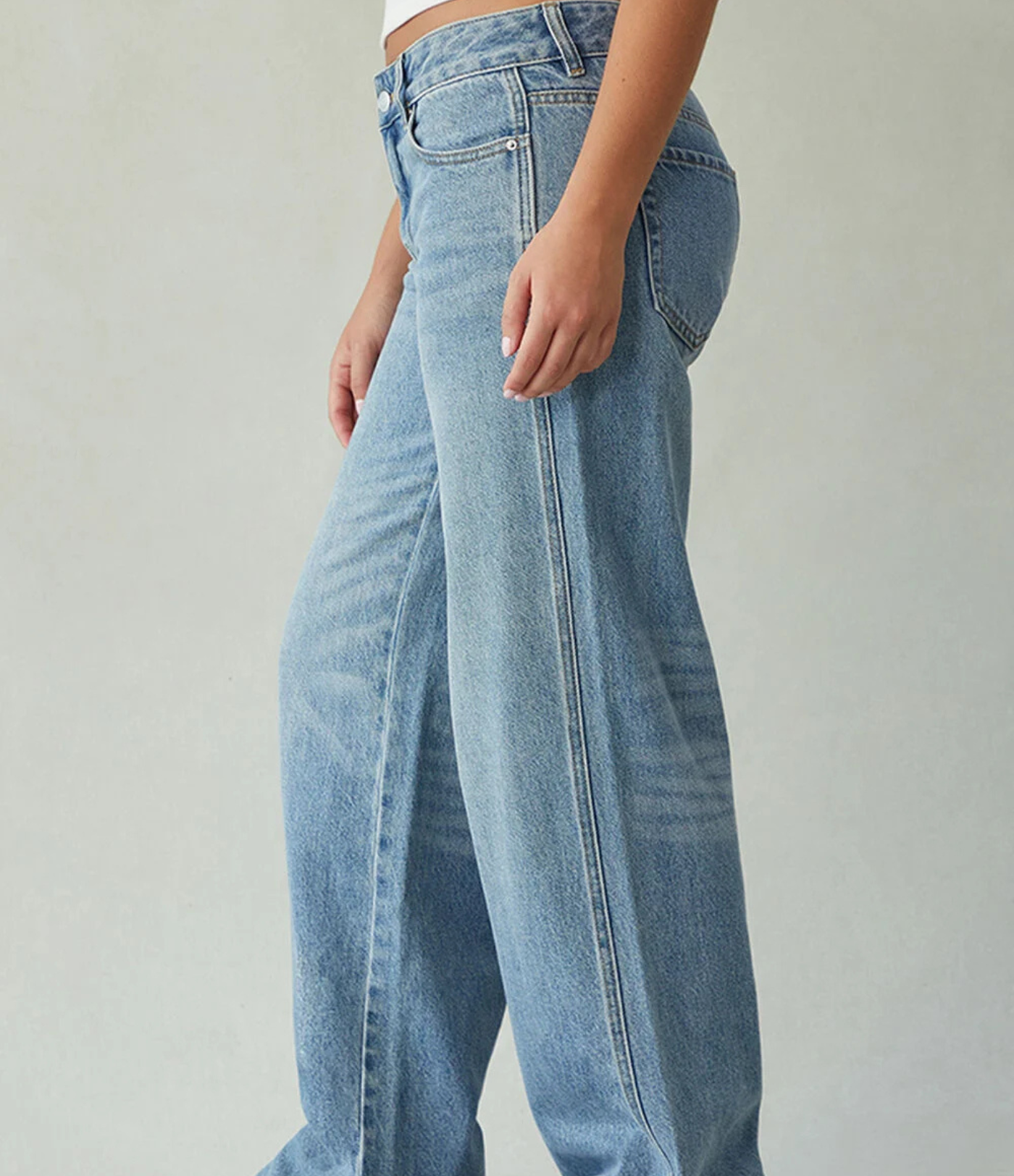 Nordyx™Lav midje baggy jeans