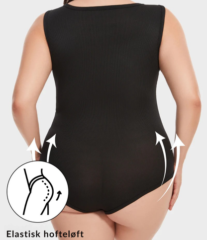 Nordyx™Ribbestrikket body med firkantet utringning