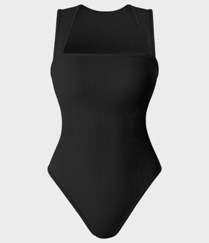 Nordyx™Ribbestrikket body med firkantet utringning