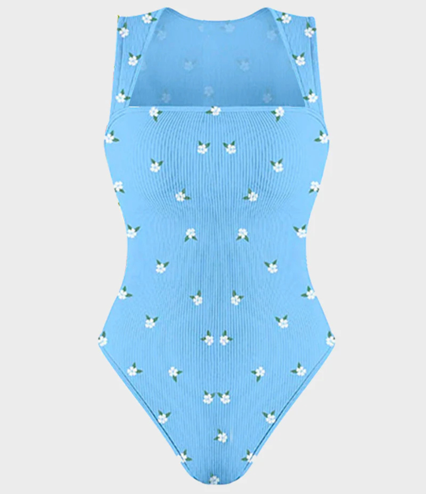 Nordyx™Ribbestrikket body med firkantet utringning