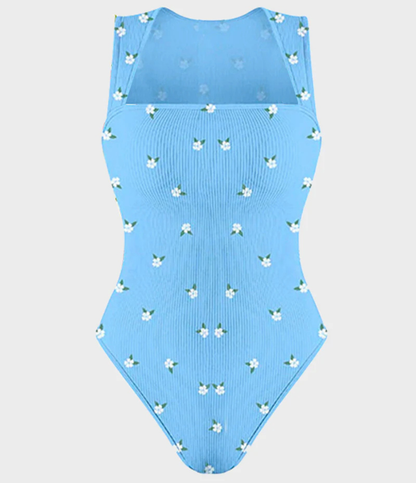 Nordyx™Ribbestrikket body med firkantet utringning