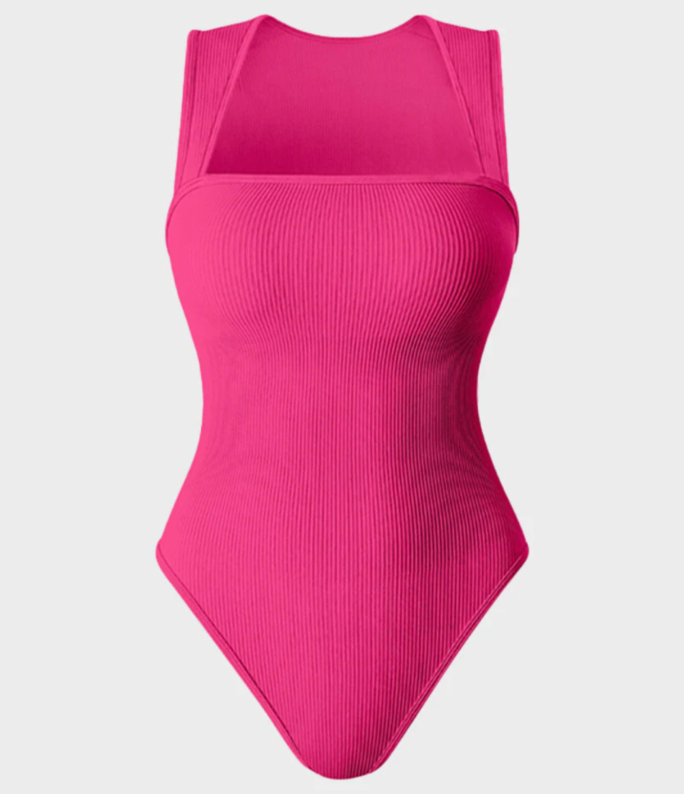 Nordyx™Ribbestrikket body med firkantet utringning