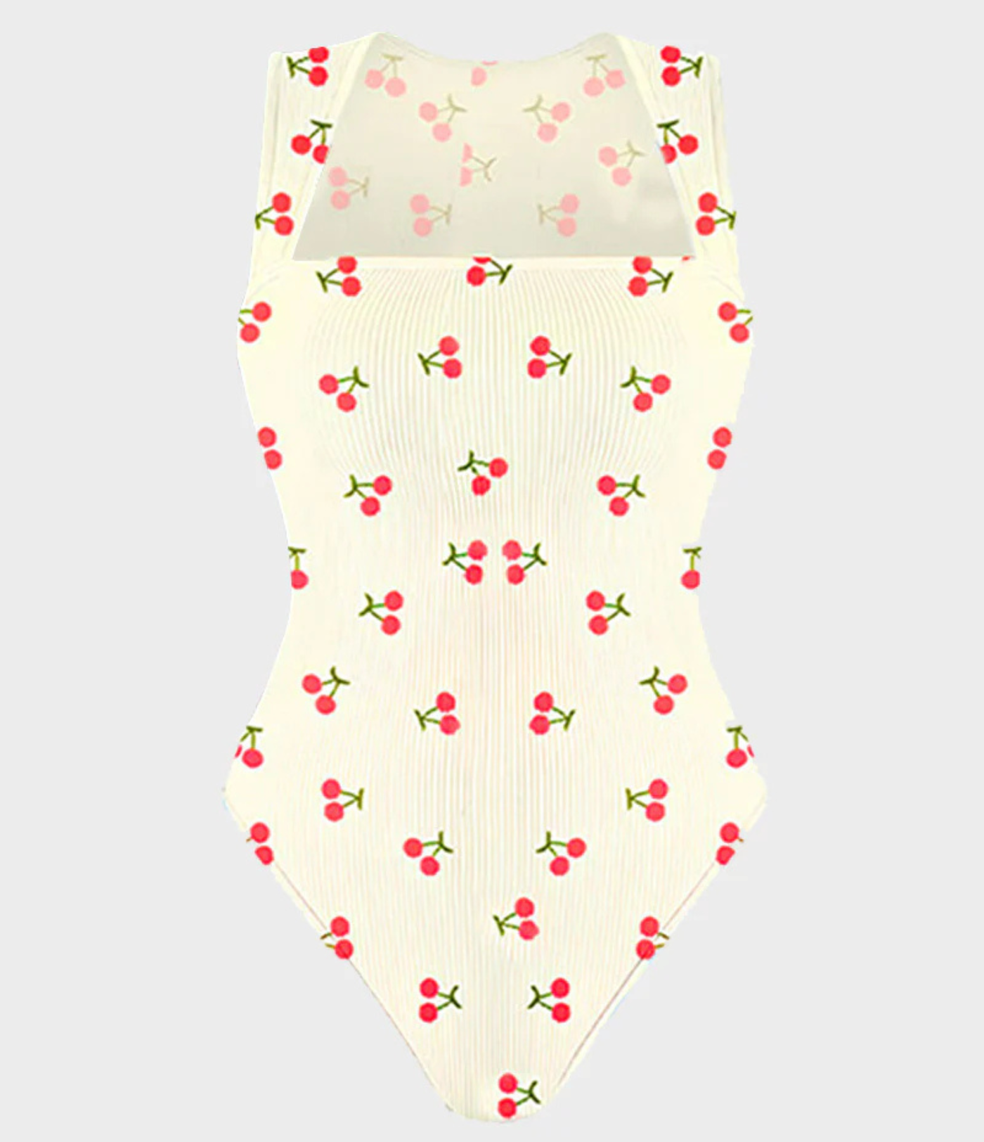 Nordyx™Ribbestrikket body med firkantet utringning