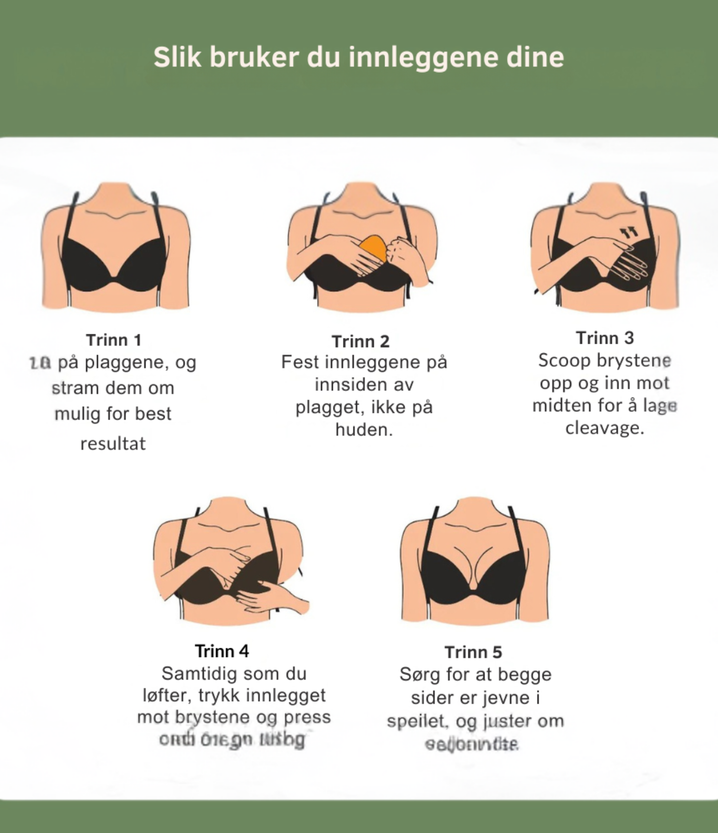 Nordyx™Sticky Inserts – Ultra løft & boost, vaskbare & gjenbrukbare