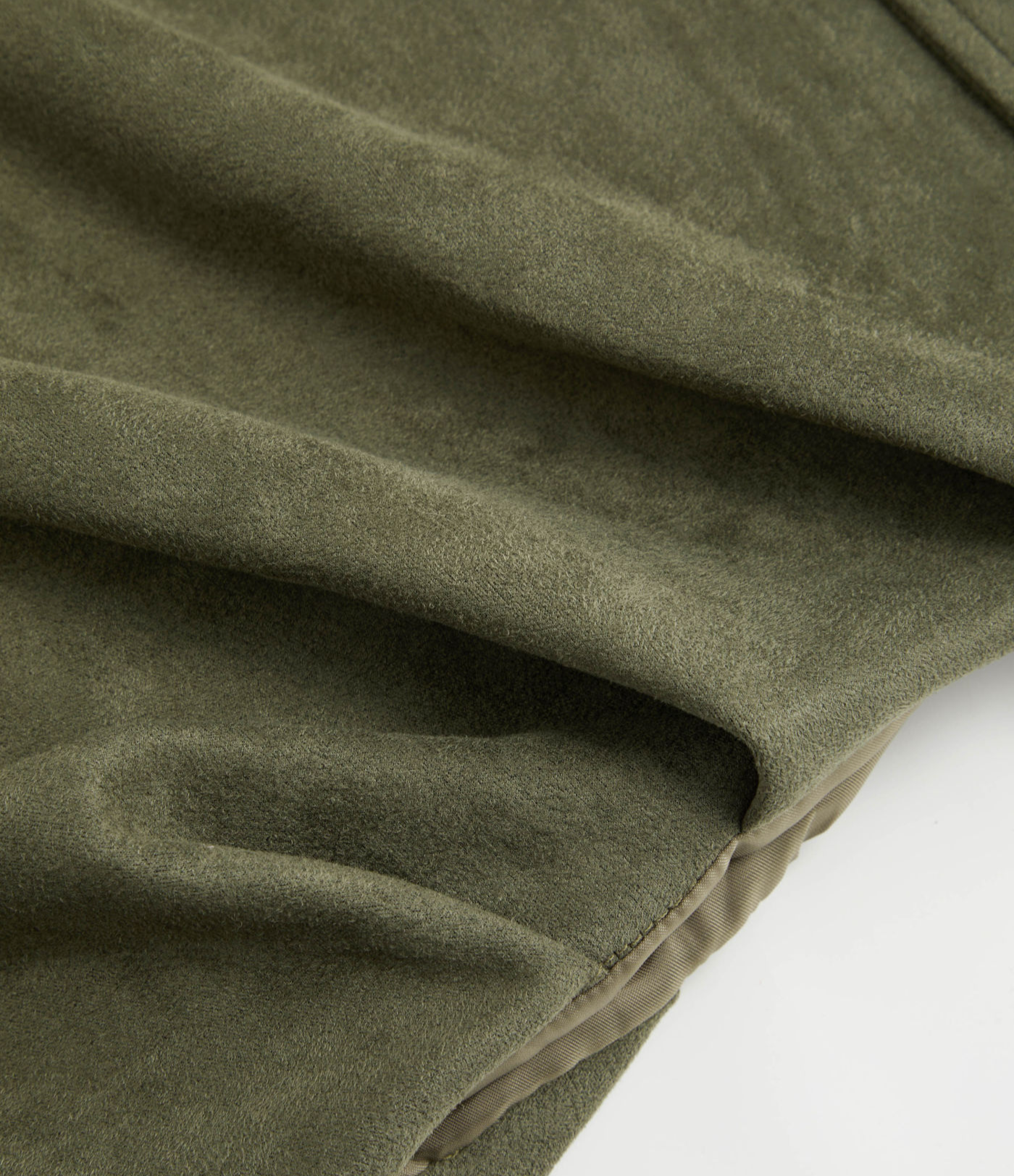 Oversized bomberjakke i semsket skinn