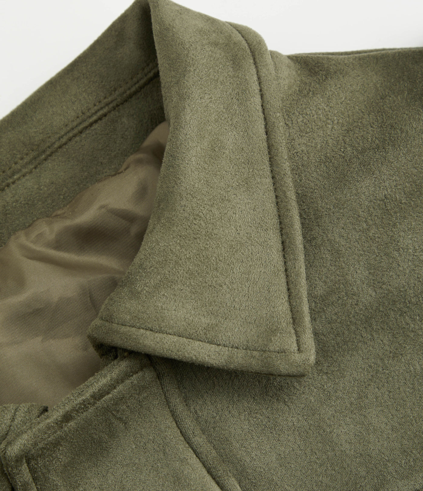 Oversized bomberjakke i semsket skinn