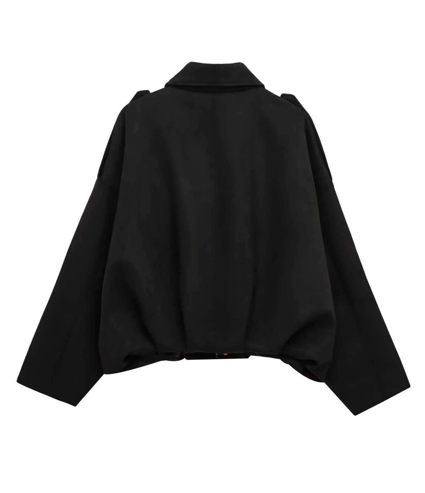 Oversized bomberjakke i semsket skinn