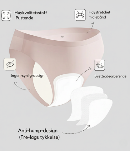 Usynlig kameltoe-stringtruse med høy midje