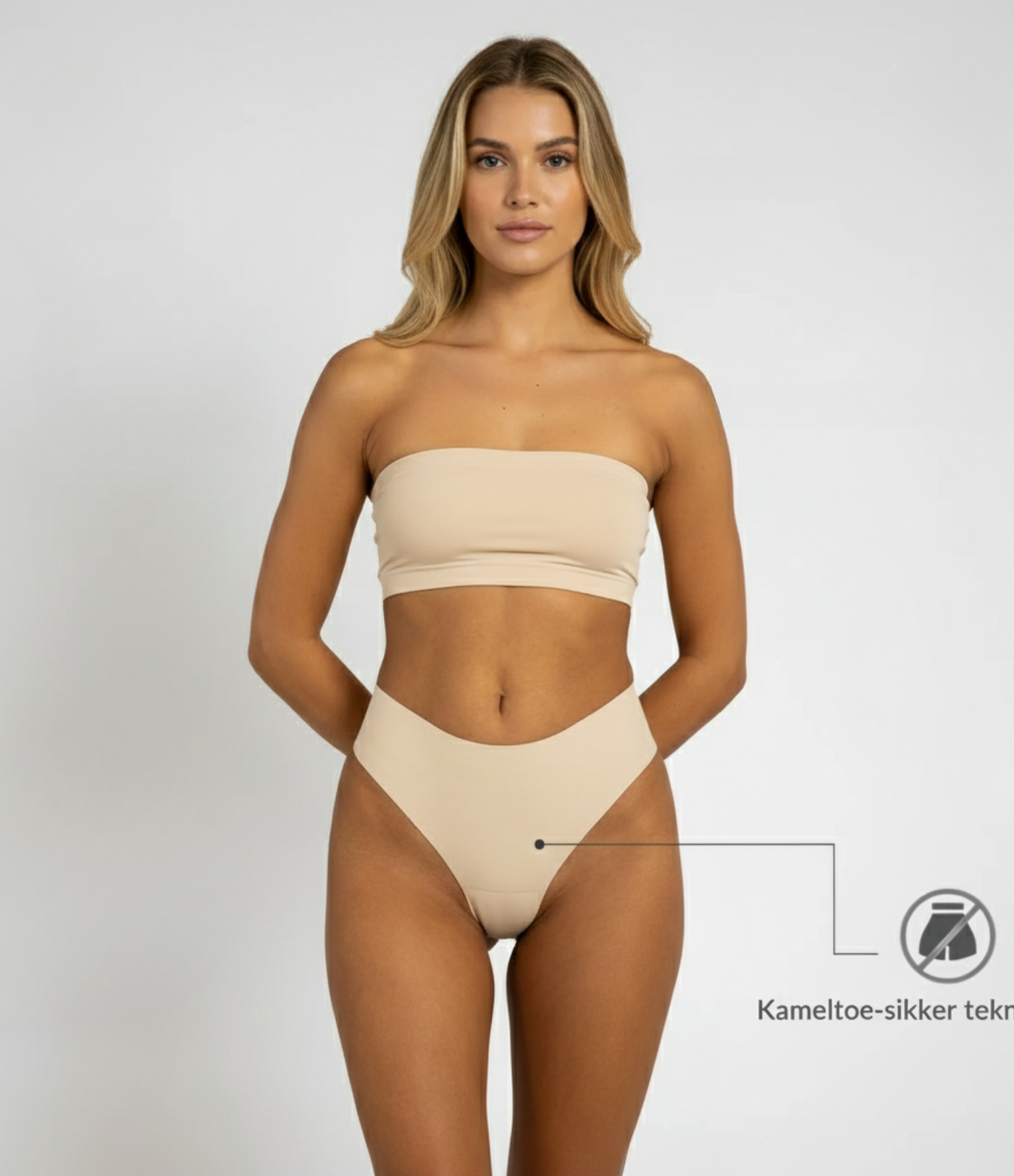 Usynlig kameltoe-stringtruse med høy midje